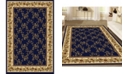 KM Home CLOSEOUT! 1427/1740/NAVY Navelli Blue 3'3" x 5'4" Area Rug